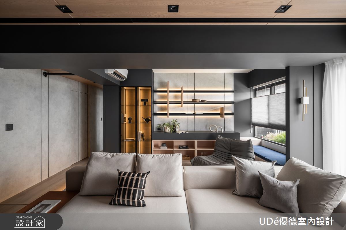 27坪新成屋(5年以下)＿混搭風客廳書房案例圖片＿優德室內設計 X 日金空間設計＿優德_無界【Unlimited ApHEARTment】之10