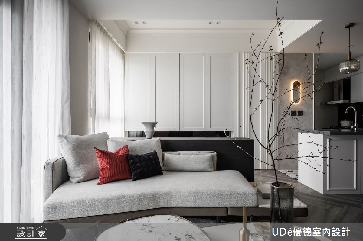 22坪新成屋(5年以下)＿混搭風客廳案例圖片＿優德室內設計 X 日金空間設計＿優德_鯨【Light House】之9
