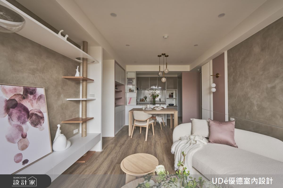 27坪新成屋(5年以下)＿混搭風客廳餐廳案例圖片＿優德室內設計 X 日金空間設計＿優德_小步舞曲【Minuet in cats】之6
