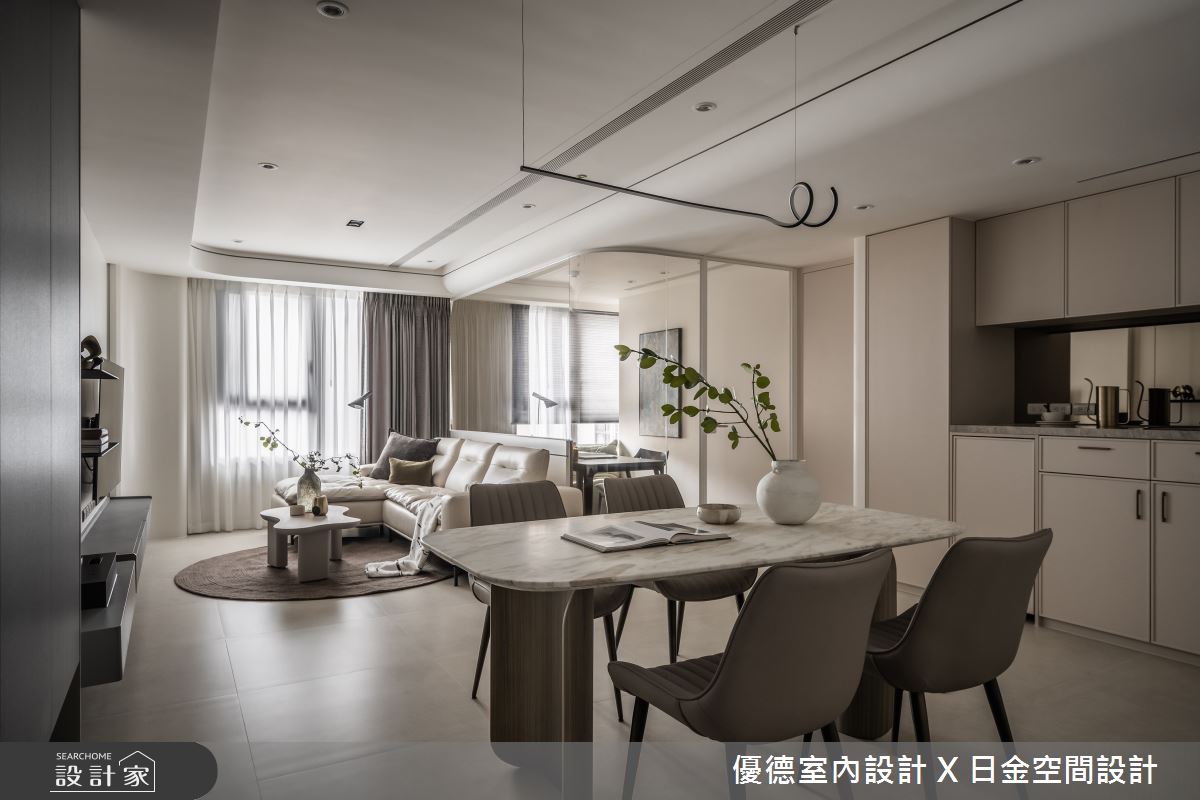 新成屋(5年以下)＿輕奢風客廳餐廳案例圖片＿優德室內設計 X 日金空間設計＿優德_永恆【Eternity】之2