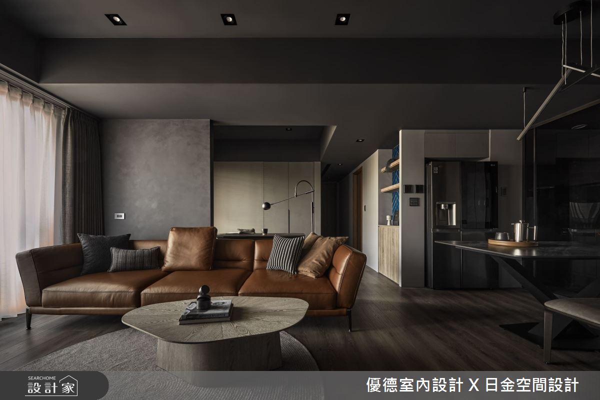21坪新成屋(5年以下)＿簡約風客廳案例圖片＿優德室內設計 X 日金空間設計＿優德_墨粹 【Ink Essence】之3