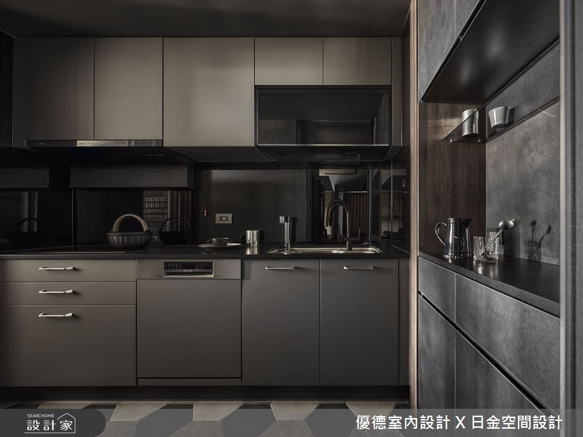 21坪新成屋(5年以下)＿簡約風廚房案例圖片＿優德室內設計 X 日金空間設計＿優德_墨粹 【Ink Essence】之9