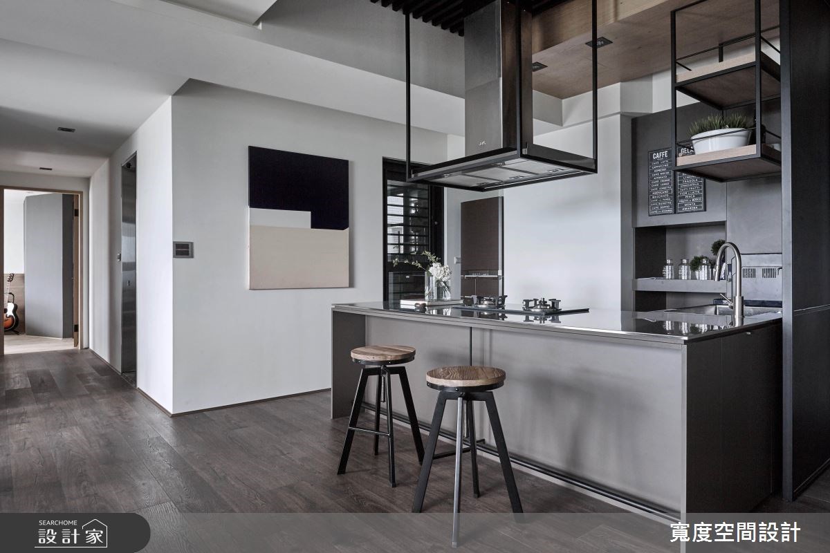 32坪新成屋(5年以下)＿工業風餐廳廚房吧檯案例圖片＿寬度空間設計＿寬度_02之2