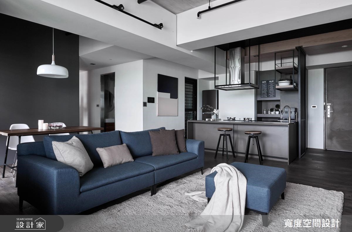 32坪新成屋(5年以下)＿工業風客廳餐廳廚房吧檯工作區案例圖片＿寬度空間設計＿寬度_02之4