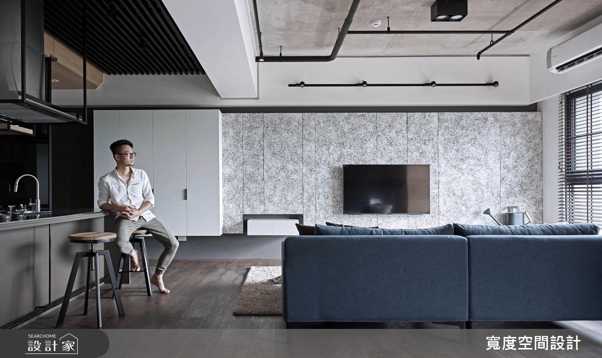 32坪新成屋(5年以下)＿工業風客廳餐廳廚房吧檯案例圖片＿寬度空間設計＿寬度_02之6