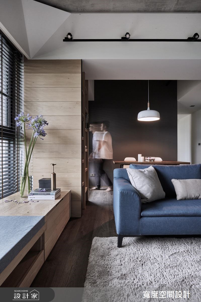 32坪新成屋(5年以下)＿工業風客廳餐廳工作區案例圖片＿寬度空間設計＿寬度_02之13