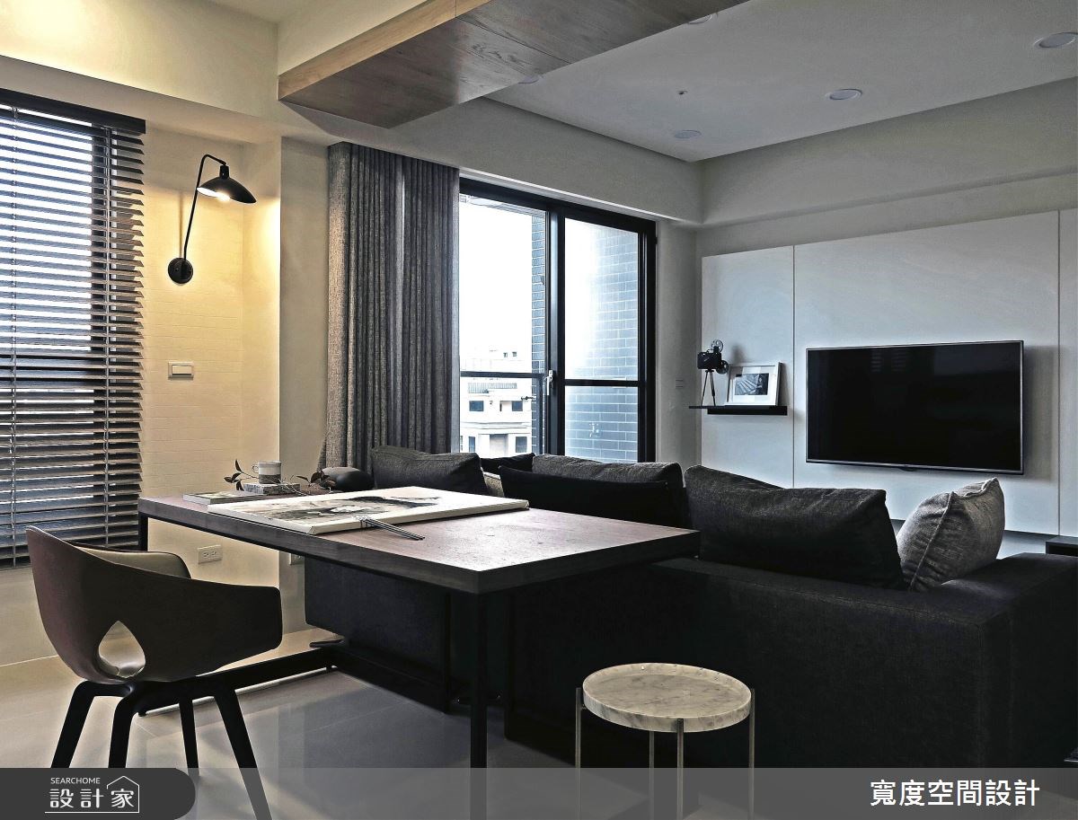 25坪新成屋(5年以下)＿簡約風客廳工作區案例圖片＿寬度空間設計＿寬度_08之8