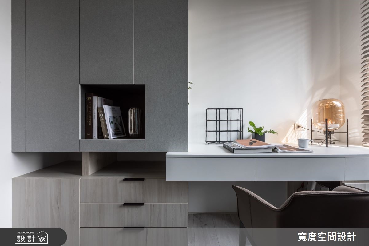 30坪新成屋(5年以下)＿現代風書房案例圖片＿寬度空間設計＿寬度_15之20