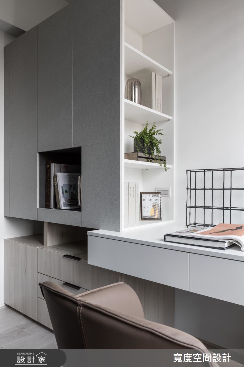 30坪新成屋(5年以下)＿現代風書房案例圖片＿寬度空間設計＿寬度_15之21