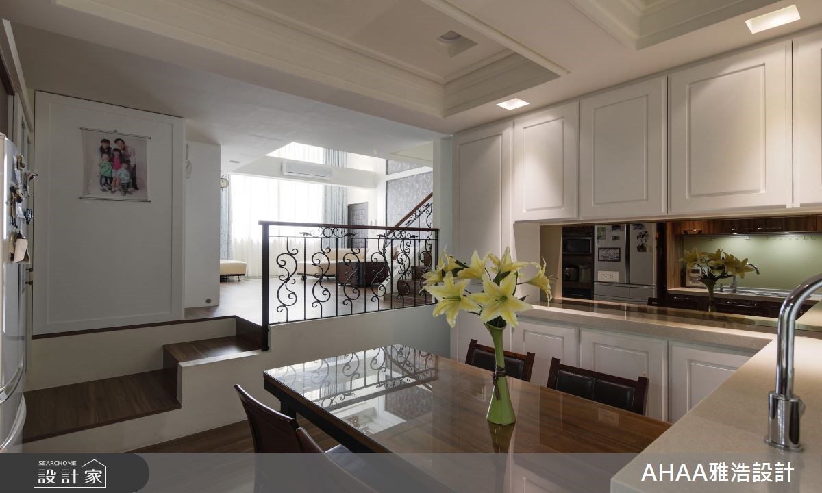 43坪老屋(16~30年)＿新古典客廳餐廳廚房樓梯案例圖片＿雅浩設計有限公司＿雅浩_07之8