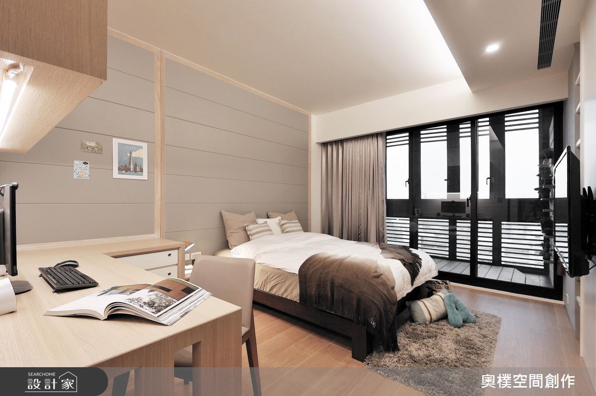 30坪新成屋(5年以下)＿休閒風臥室案例圖片＿奧樸空間創作有限公司＿奧樸_01之10