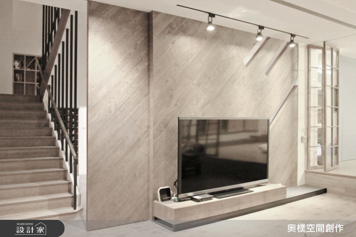 85坪新成屋(5年以下)＿休閒風客廳樓梯案例圖片＿奧樸空間創作有限公司＿奧樸_04之3
