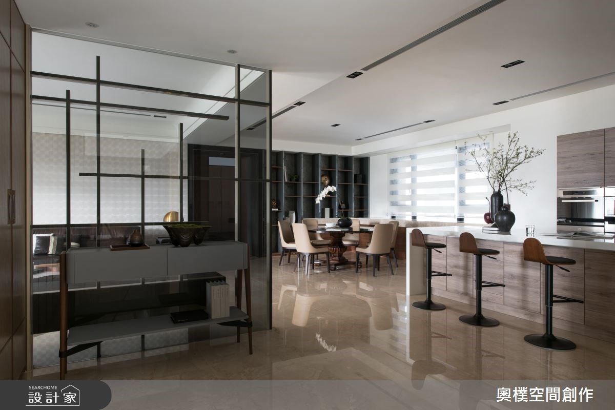 130坪預售屋＿現代風玄關餐廳吧檯案例圖片＿奧樸空間創作有限公司＿奧樸_09之1