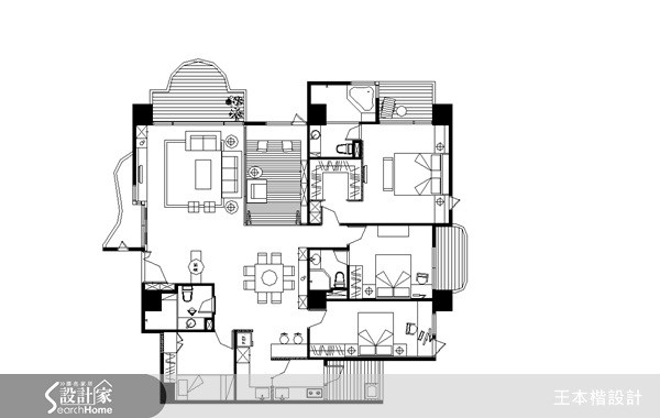 60坪新成屋(5年以下)＿混搭風案例圖片＿王本楷空間設計＿王本楷_12之18