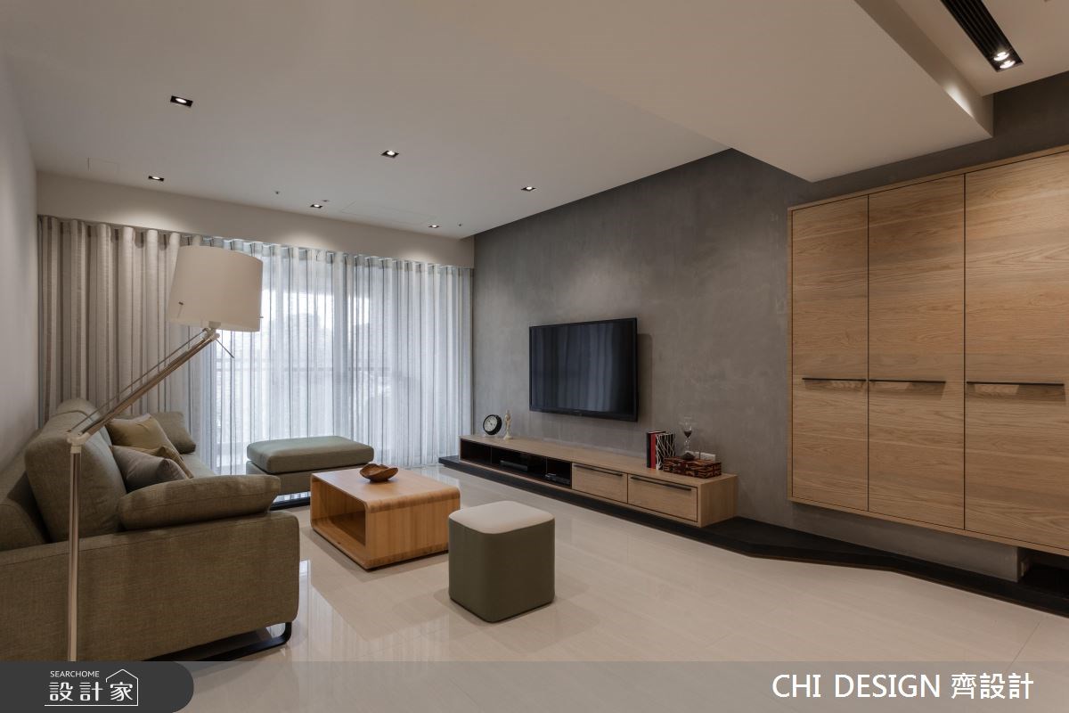 45坪新成屋(5年以下)＿混搭風客廳案例圖片＿CHI DESIGN 齊設計＿CHI DESIGN_莊宅之5
