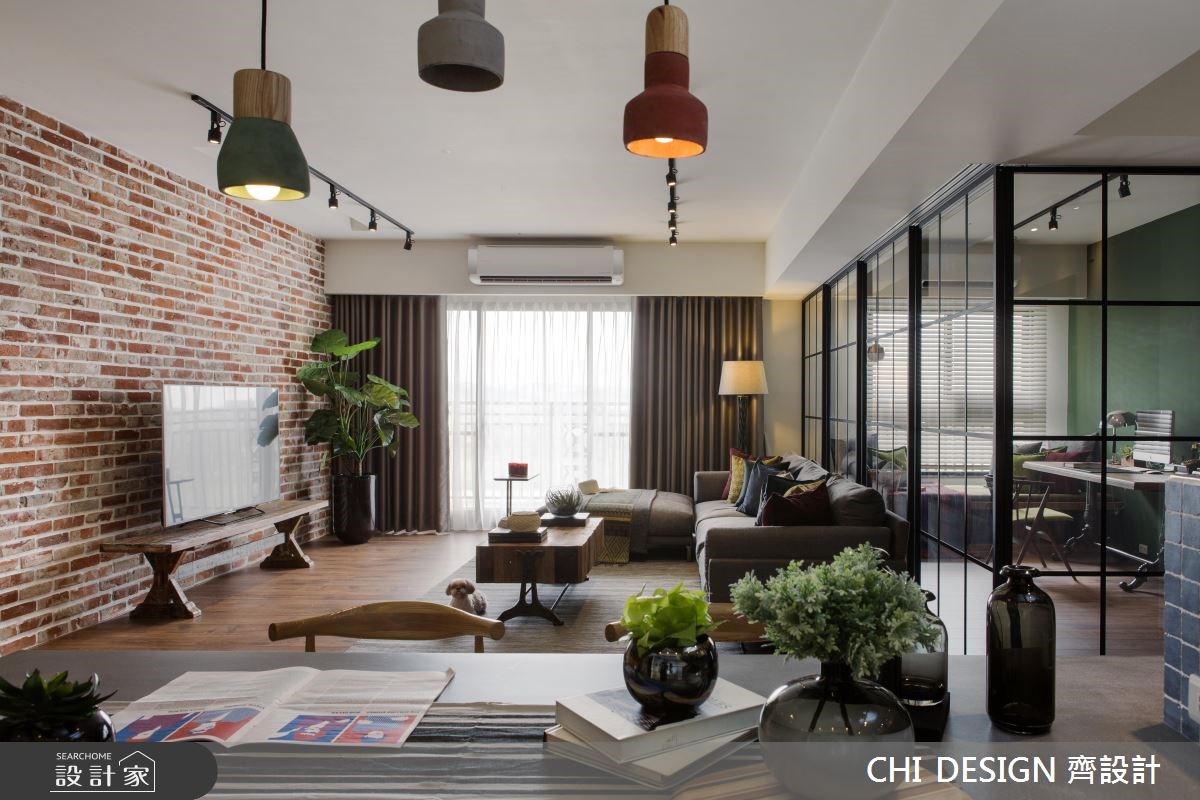 40坪新成屋(5年以下)＿混搭風客廳工作區案例圖片＿CHI DESIGN 齊設計＿CHI DESIGN_RESIDENCE OF HUNG 明日軸之6