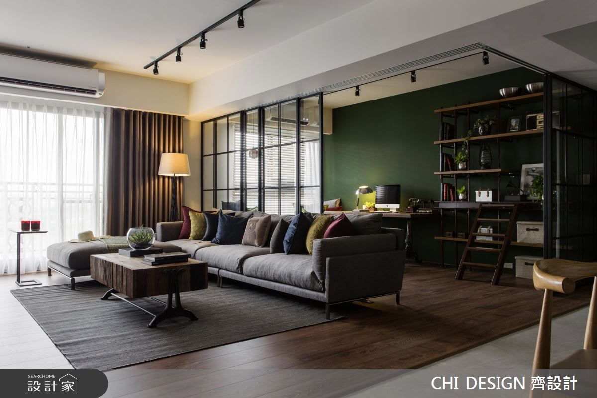 40坪新成屋(5年以下)＿混搭風客廳工作區案例圖片＿CHI DESIGN 齊設計＿CHI DESIGN_RESIDENCE OF HUNG 明日軸之7
