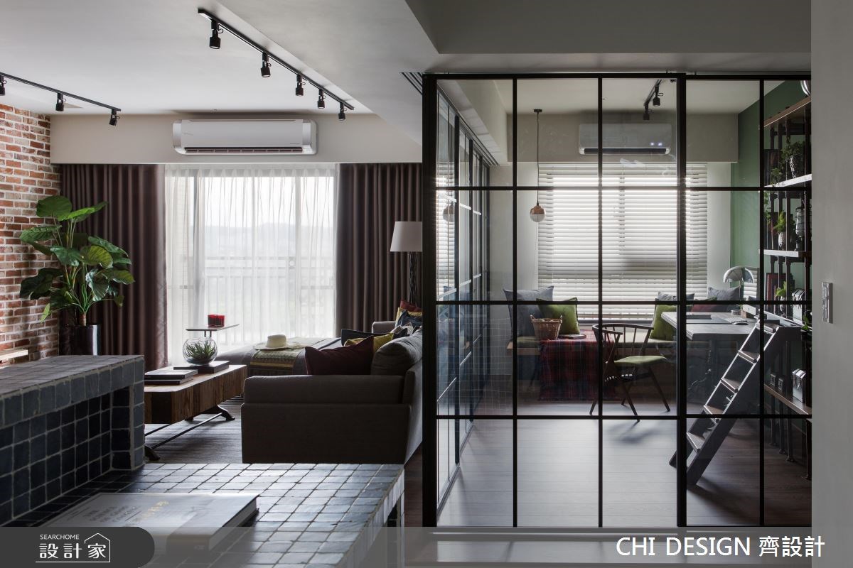 40坪新成屋(5年以下)＿混搭風客廳工作區案例圖片＿CHI DESIGN 齊設計＿CHI DESIGN_RESIDENCE OF HUNG 明日軸之10