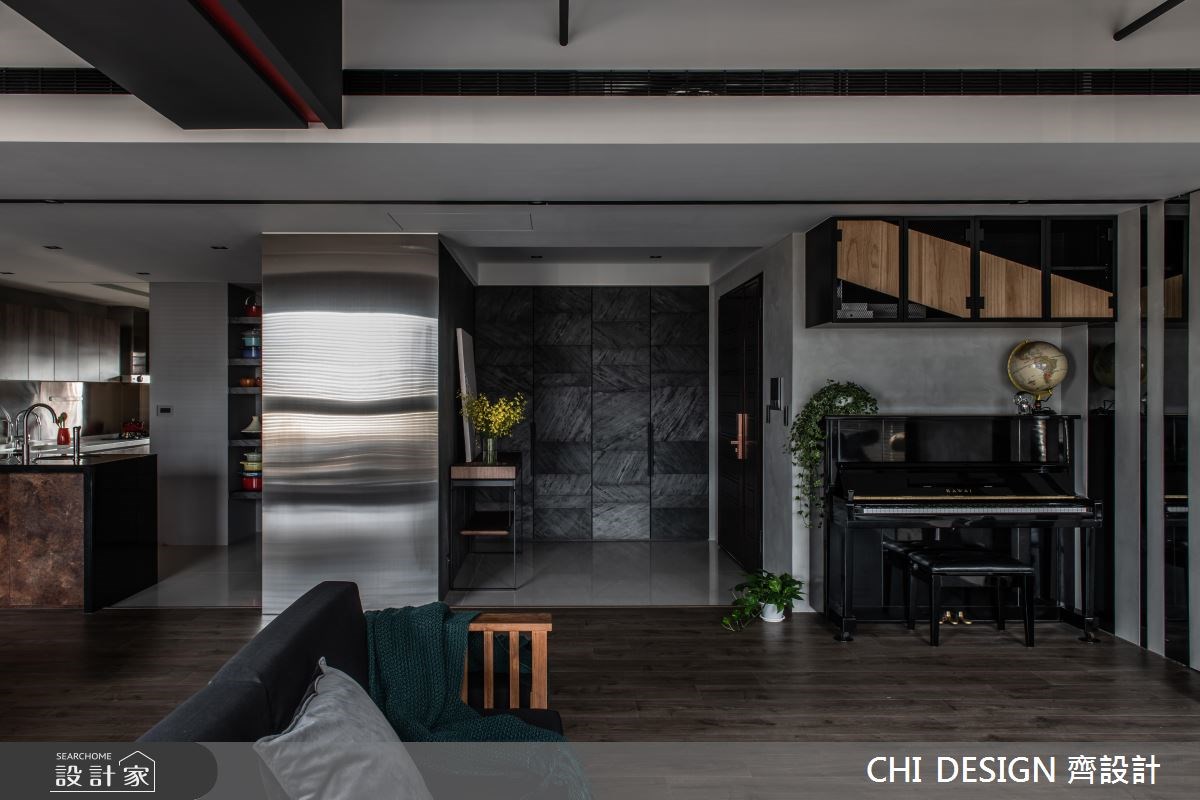 44坪新成屋(5年以下)＿工業風玄關客廳吧檯案例圖片＿CHI DESIGN 齊設計＿CHI DESIGN_RETRO SONG OF NEW YORK 紐約之歌之7