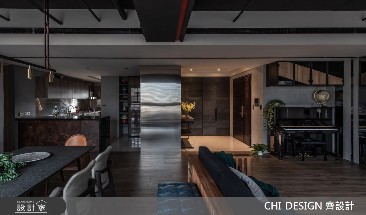44坪新成屋(5年以下)＿工業風玄關客廳餐廳吧檯案例圖片＿CHI DESIGN 齊設計＿CHI DESIGN_RETRO SONG OF NEW YORK 紐約之歌之8