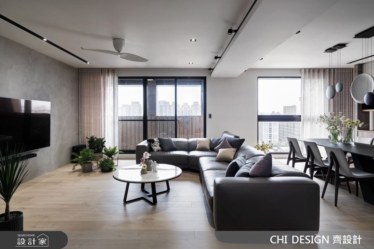 57坪新成屋(5年以下)＿現代風客廳案例圖片＿CHI DESIGN 齊設計＿CHI DESIGN_RESIDENCE OF CHIANG 江宅之2