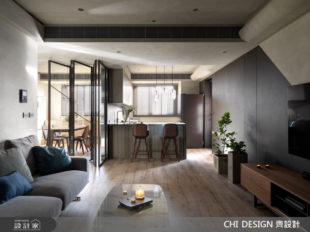 34坪新成屋(5年以下)＿現代風吧檯案例圖片＿CHI DESIGN 齊設計＿CHI DESIGN_RESIDENCE OF CHANG 巴黎情歌之5