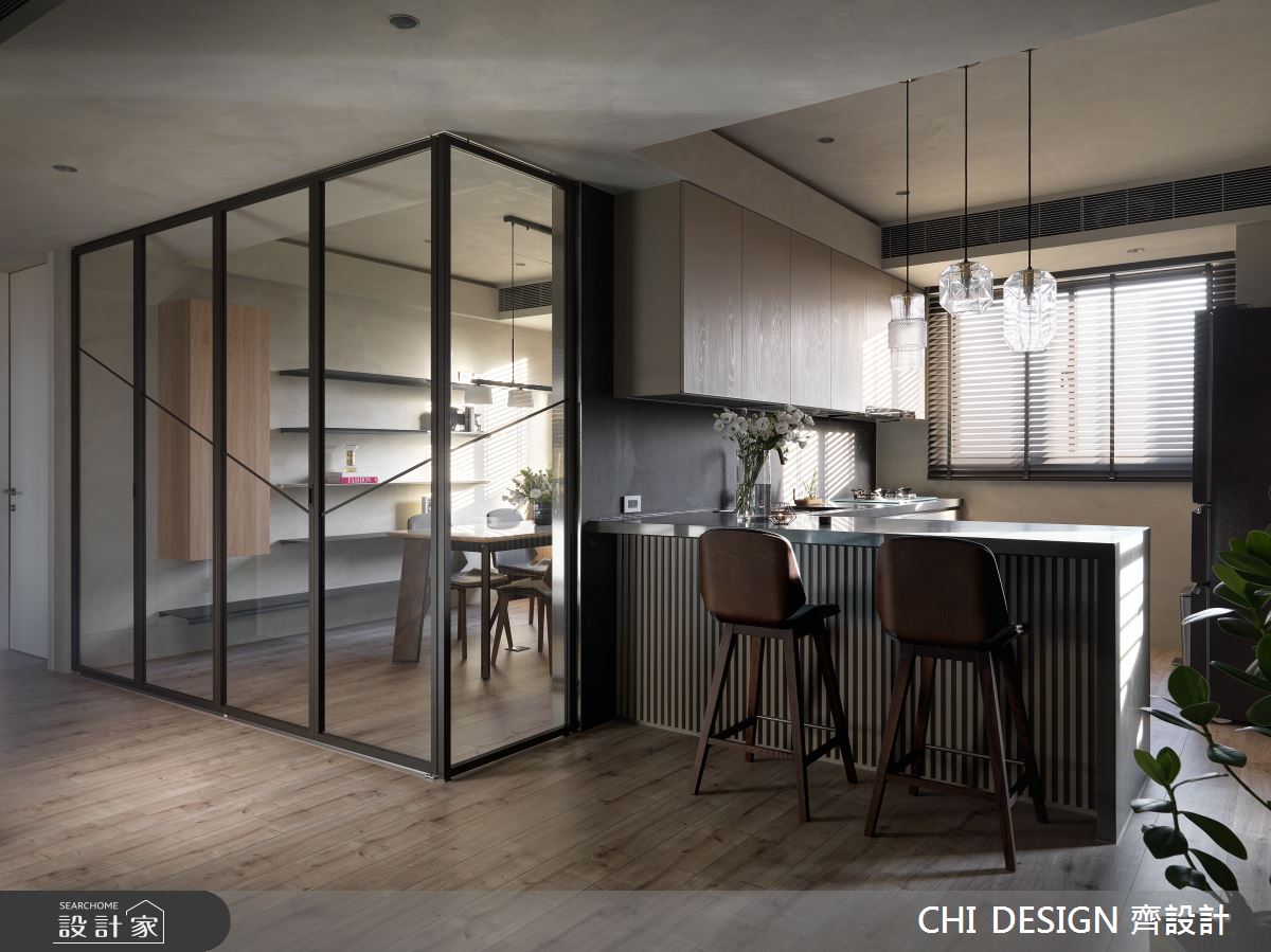 34坪新成屋(5年以下)＿現代風吧檯案例圖片＿CHI DESIGN 齊設計＿CHI DESIGN_RESIDENCE OF CHANG 巴黎情歌之7