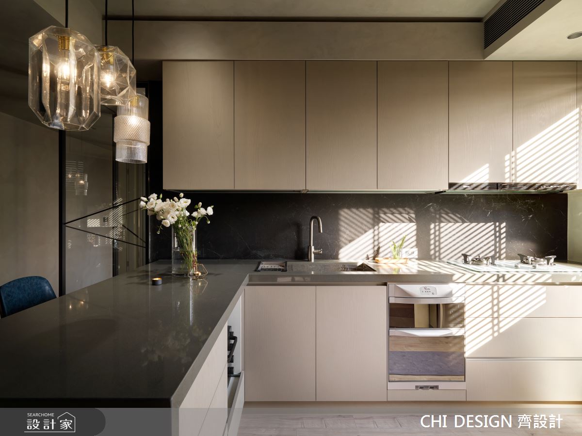 34坪新成屋(5年以下)＿現代風廚房案例圖片＿CHI DESIGN 齊設計＿CHI DESIGN_RESIDENCE OF CHANG 巴黎情歌之9