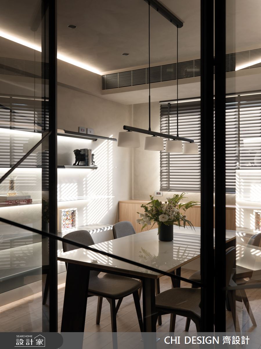 34坪新成屋(5年以下)＿現代風餐廳工作區案例圖片＿CHI DESIGN 齊設計＿CHI DESIGN_RESIDENCE OF CHANG 巴黎情歌之11