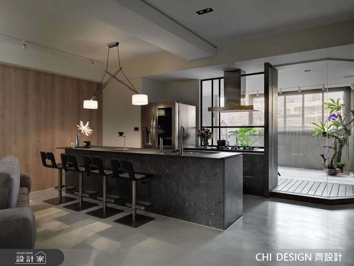 30坪老屋(31~40年)＿現代風廚房中島案例圖片＿CHI DESIGN 齊設計＿CHI DESIGN_THE DAWN OF BALI 峇里晨曦之5
