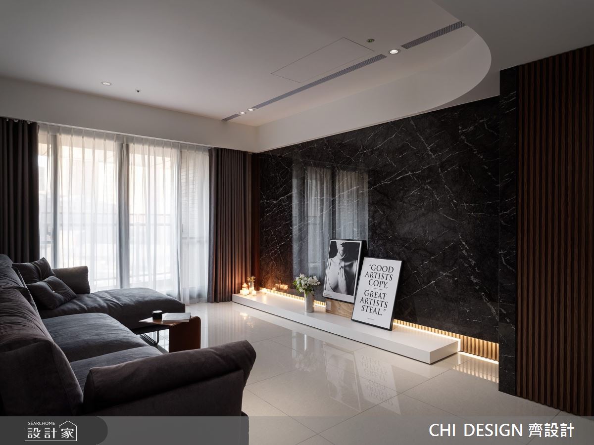 37坪新成屋(5年以下)＿現代風客廳案例圖片＿CHI DESIGN 齊設計＿CHI DESIGN_EAST TOWN 莊宅之6