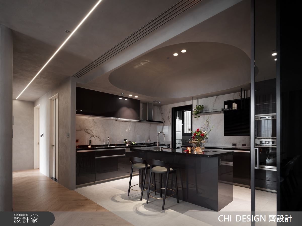 57坪新成屋(5年以下)＿現代風廚房中島案例圖片＿CHI DESIGN 齊設計＿CHI DESIGN_MOONSHADOW 月影徜徉之13