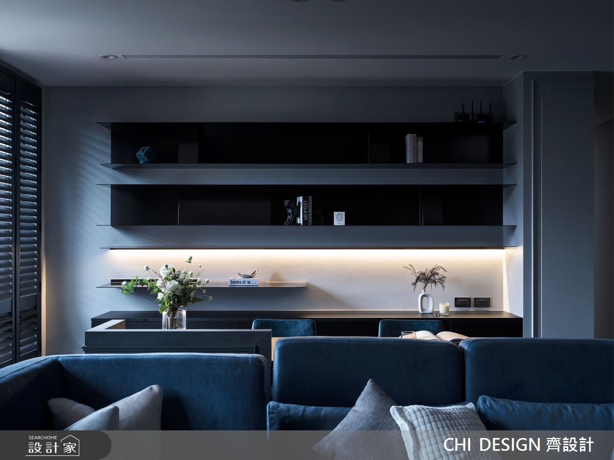 43坪中古屋(5~15年)＿混搭風客廳案例圖片＿CHI DESIGN 齊設計＿CHI DESIGN_RETRO BLUES 復古藍調之6