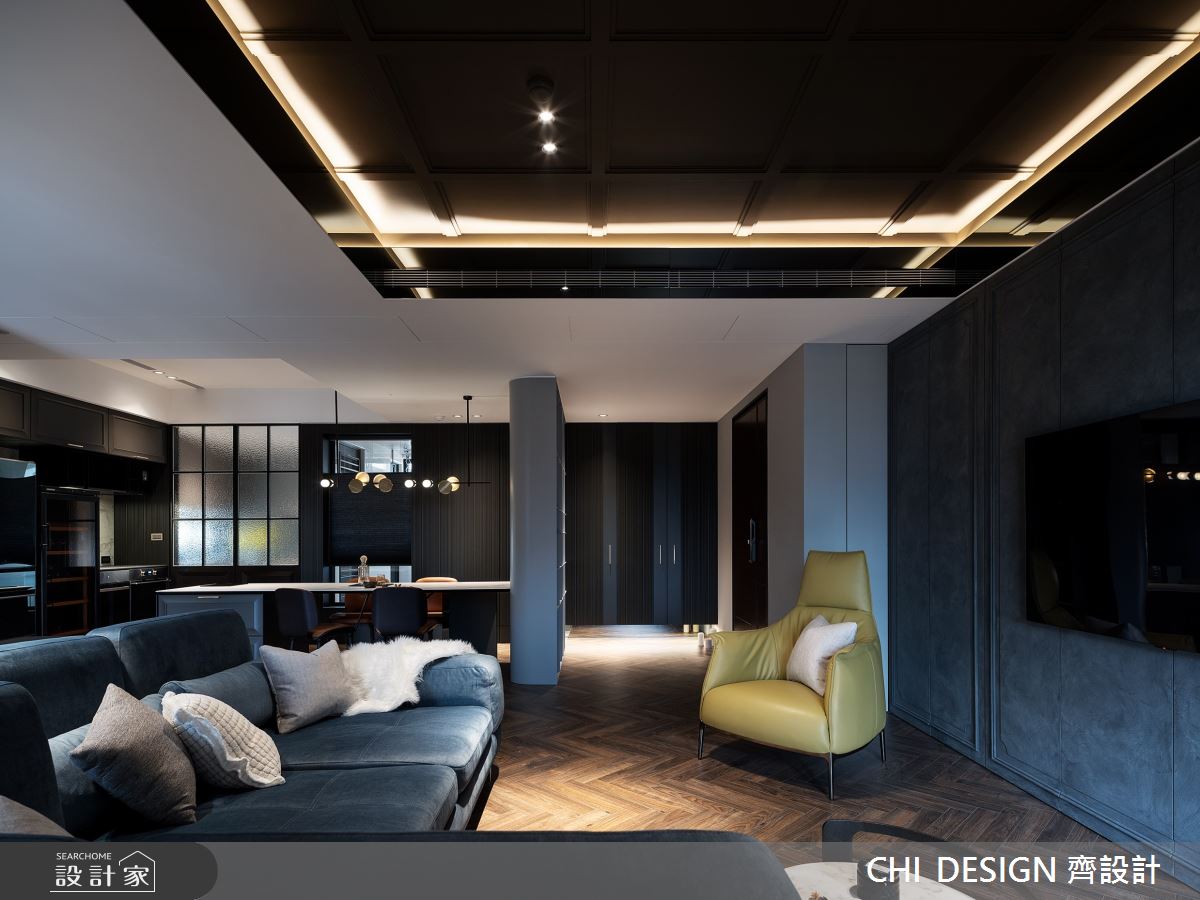 43坪中古屋(5~15年)＿混搭風客廳案例圖片＿CHI DESIGN 齊設計＿CHI DESIGN_RETRO BLUES 復古藍調之3