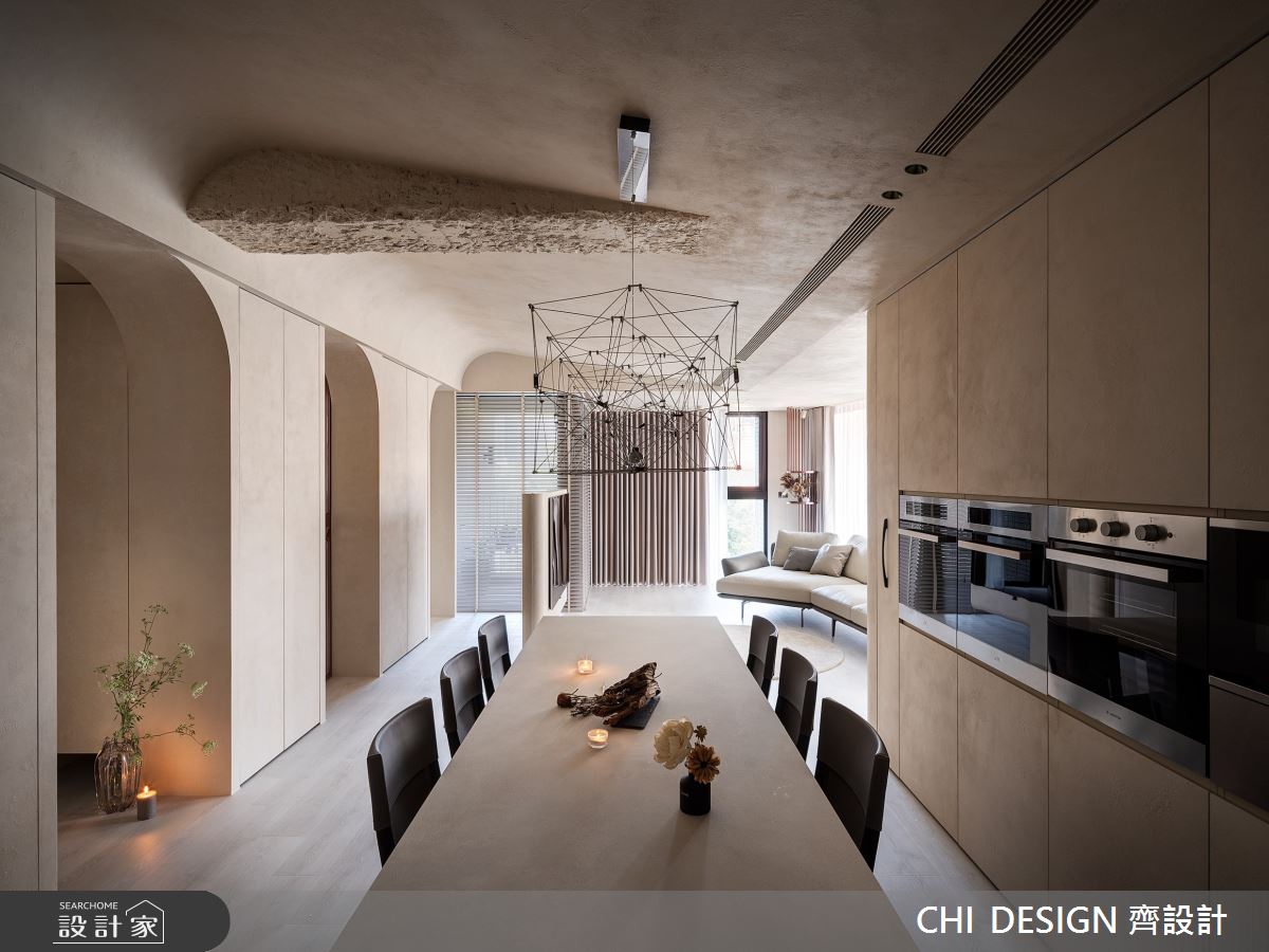 35坪新成屋(5年以下)＿侘寂風客廳餐廳案例圖片＿CHI DESIGN 齊設計＿CHI DESIGN_淬煉之9