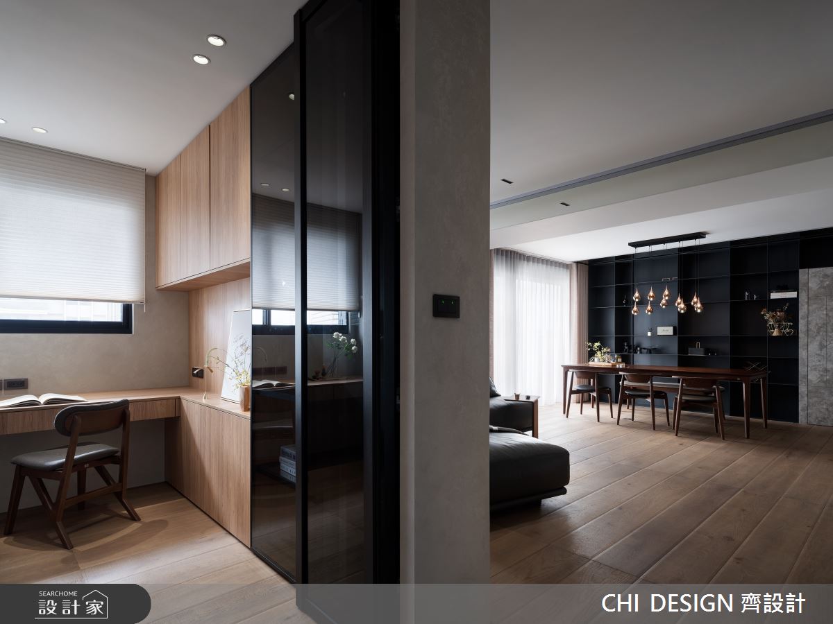 35坪預售屋＿現代風客廳餐廳書房案例圖片＿CHI DESIGN 齊設計＿CHI DESIGN_ESPOIR曙光之11
