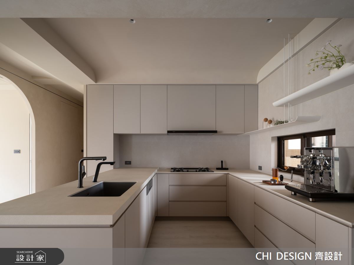 41坪老屋(16~30年)＿侘寂風廚房中島案例圖片＿CHI DESIGN 齊設計＿CHI DESIGN_Redefine之10