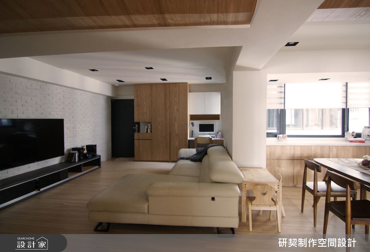 30坪老屋(16~30年)＿北歐風客廳廚房案例圖片＿研契制作＿研契_01之5