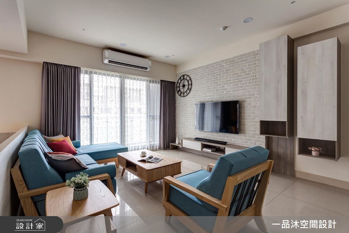 50坪新成屋(5年以下)＿簡約風客廳案例圖片＿一品沐空間設計＿一品沐_01之7