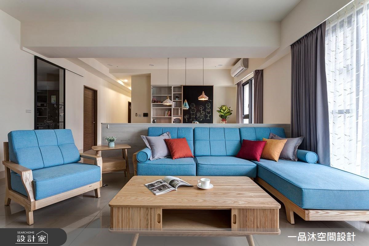 50坪新成屋(5年以下)＿簡約風客廳案例圖片＿一品沐空間設計＿一品沐_01之9