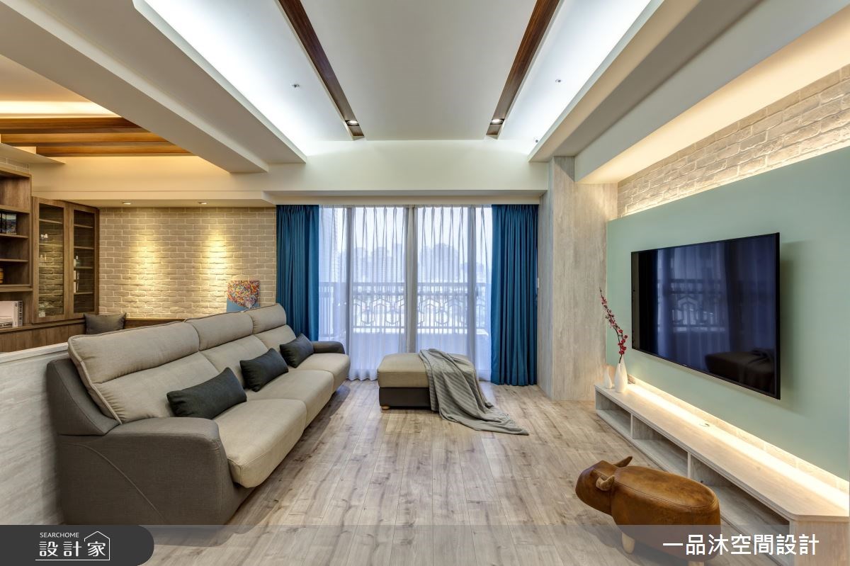 35坪新成屋(5年以下)＿混搭風客廳案例圖片＿一品沐空間設計＿一品沐_02之7