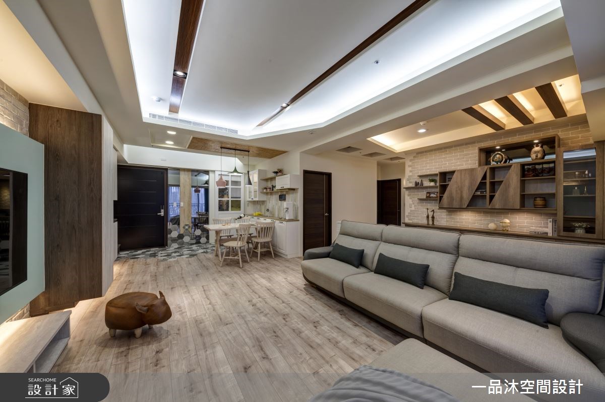 35坪新成屋(5年以下)＿混搭風客廳餐廳案例圖片＿一品沐空間設計＿一品沐_02之13