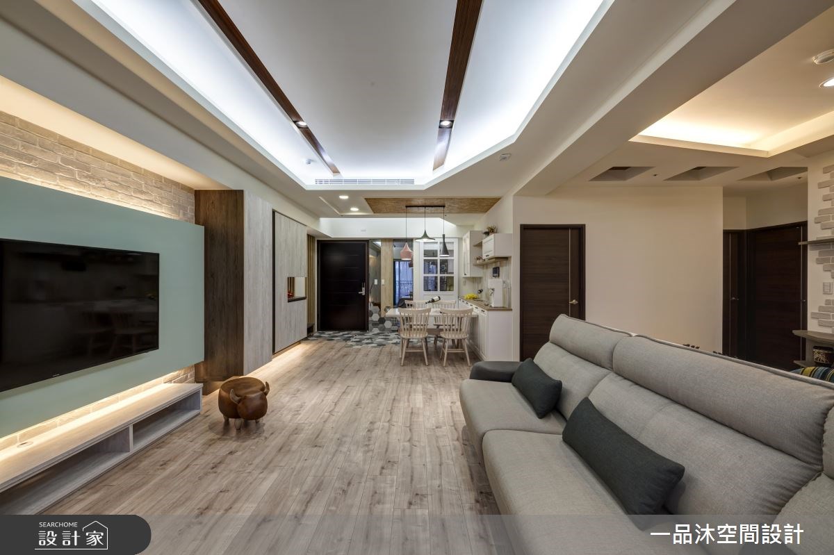 35坪新成屋(5年以下)＿混搭風客廳案例圖片＿一品沐空間設計＿一品沐_02之14