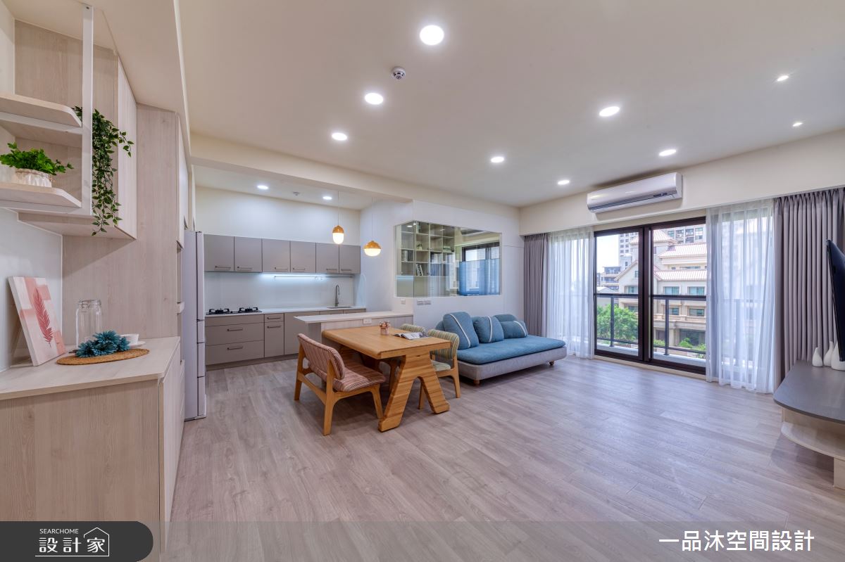 24坪新成屋(5年以下)＿混搭風客廳餐廳廚房中島案例圖片＿一品沐空間設計＿一品沐_21之12