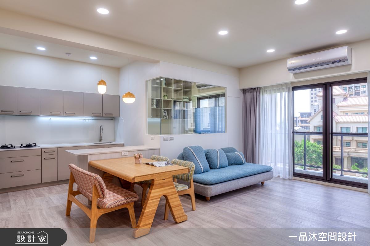 24坪新成屋(5年以下)＿混搭風客廳餐廳廚房中島案例圖片＿一品沐空間設計＿一品沐_21之18