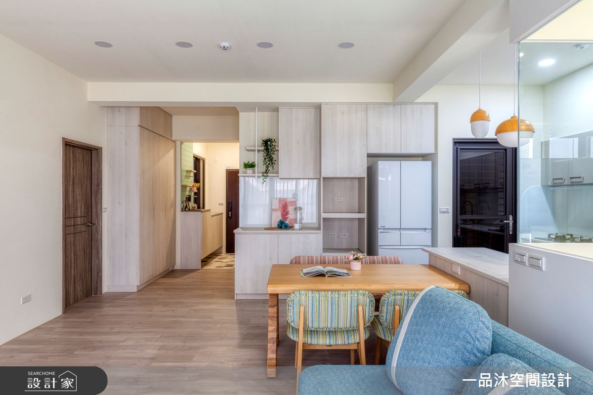 24坪新成屋(5年以下)＿混搭風客廳餐廳廚房中島案例圖片＿一品沐空間設計＿一品沐_21之21