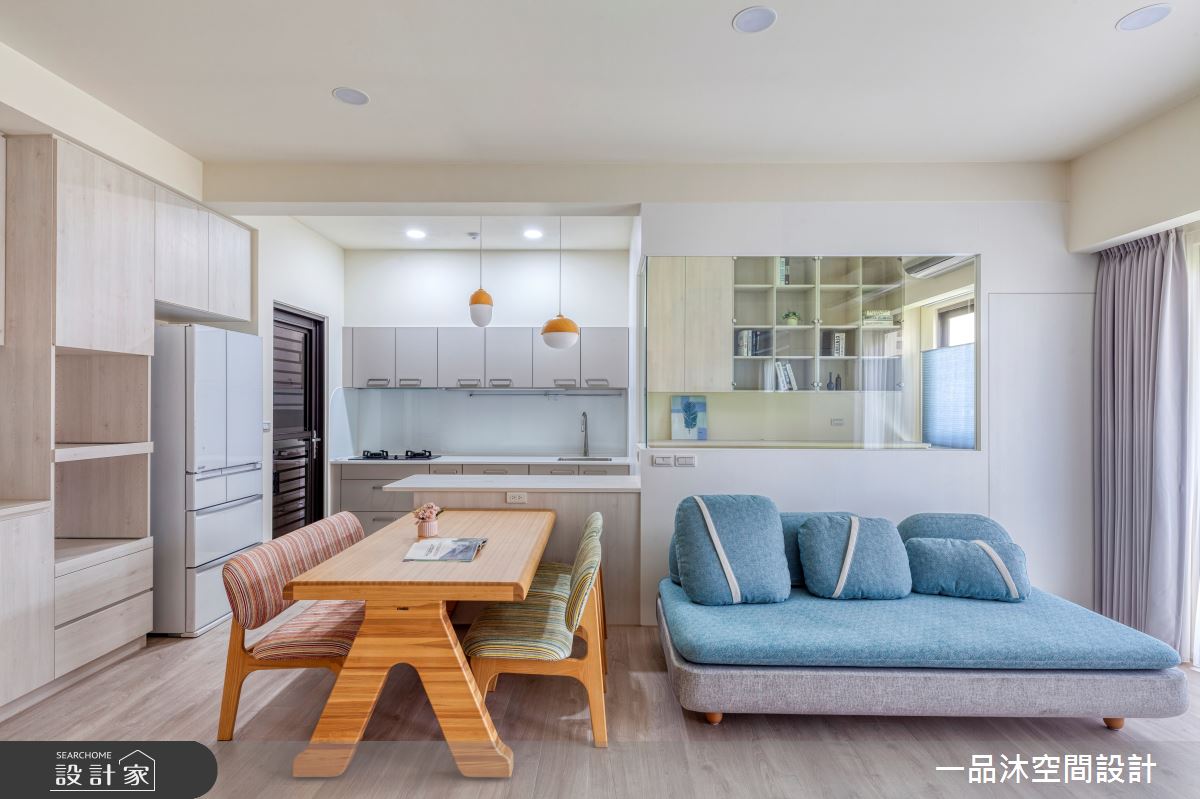 24坪新成屋(5年以下)＿混搭風客廳餐廳廚房中島案例圖片＿一品沐空間設計＿一品沐_21之15