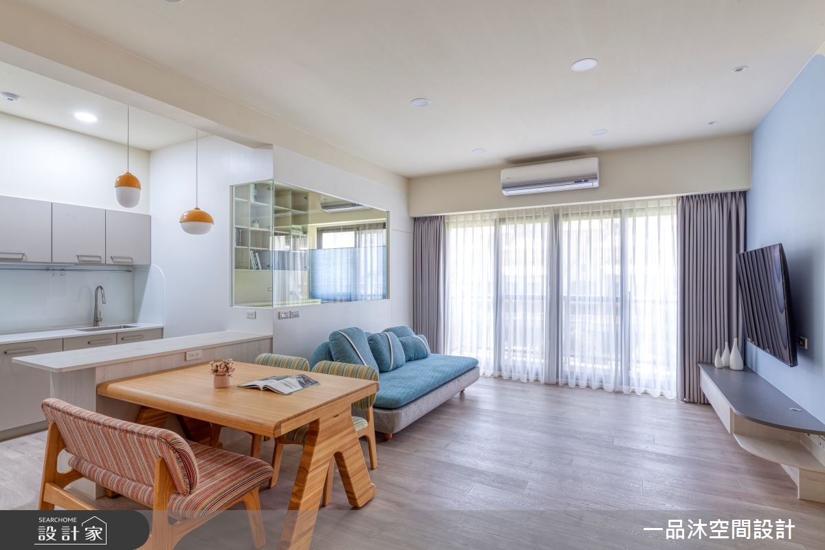 24坪新成屋(5年以下)＿混搭風客廳餐廳廚房中島案例圖片＿一品沐空間設計＿一品沐_21之13