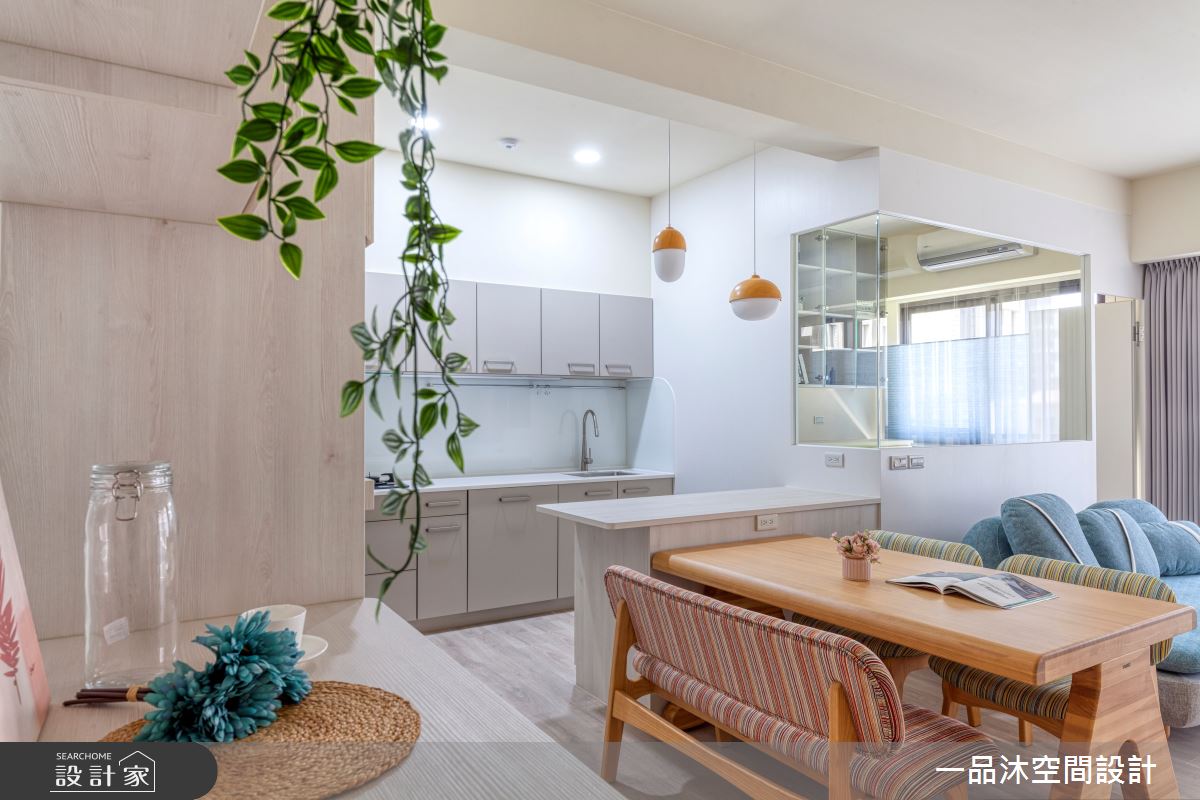 24坪新成屋(5年以下)＿混搭風客廳餐廳廚房中島案例圖片＿一品沐空間設計＿一品沐_21之19