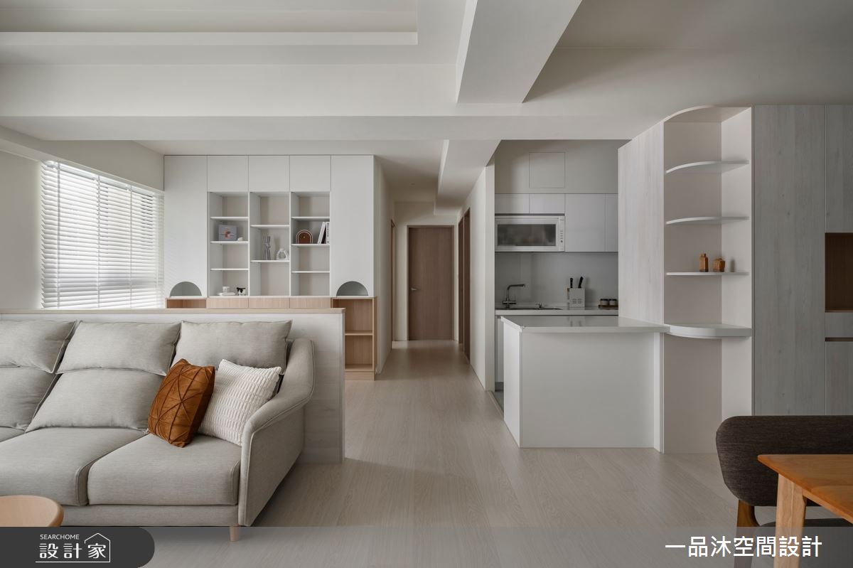 25坪新成屋(5年以下)＿日式無印風客廳廚房書房中島案例圖片＿一品沐空間設計＿一品沐_28之6